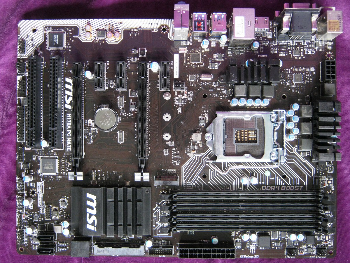 MSI H170A PC MATE, MS-7971 ver lga1151, DDR4, ATX motherboard