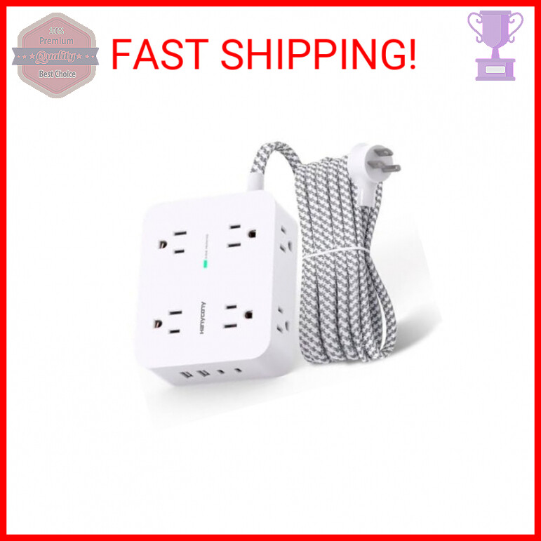 Surge Protector Power Strip - 8 Outlets with 4 USB (2 USB C) Charging Ports, Mul-image