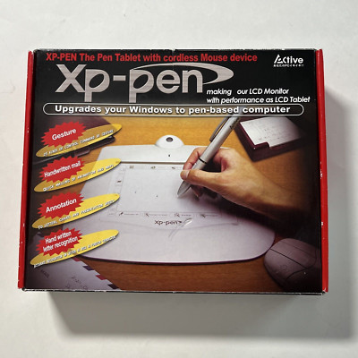 Vintage P-Active XP-Pen Graphic Pen Tablet + Cordless Mouse Stylus XP-5550A PC