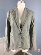 New Banana Republic L 12 Gray Blazer Jacket Career Cocktail 130 stretch Chic