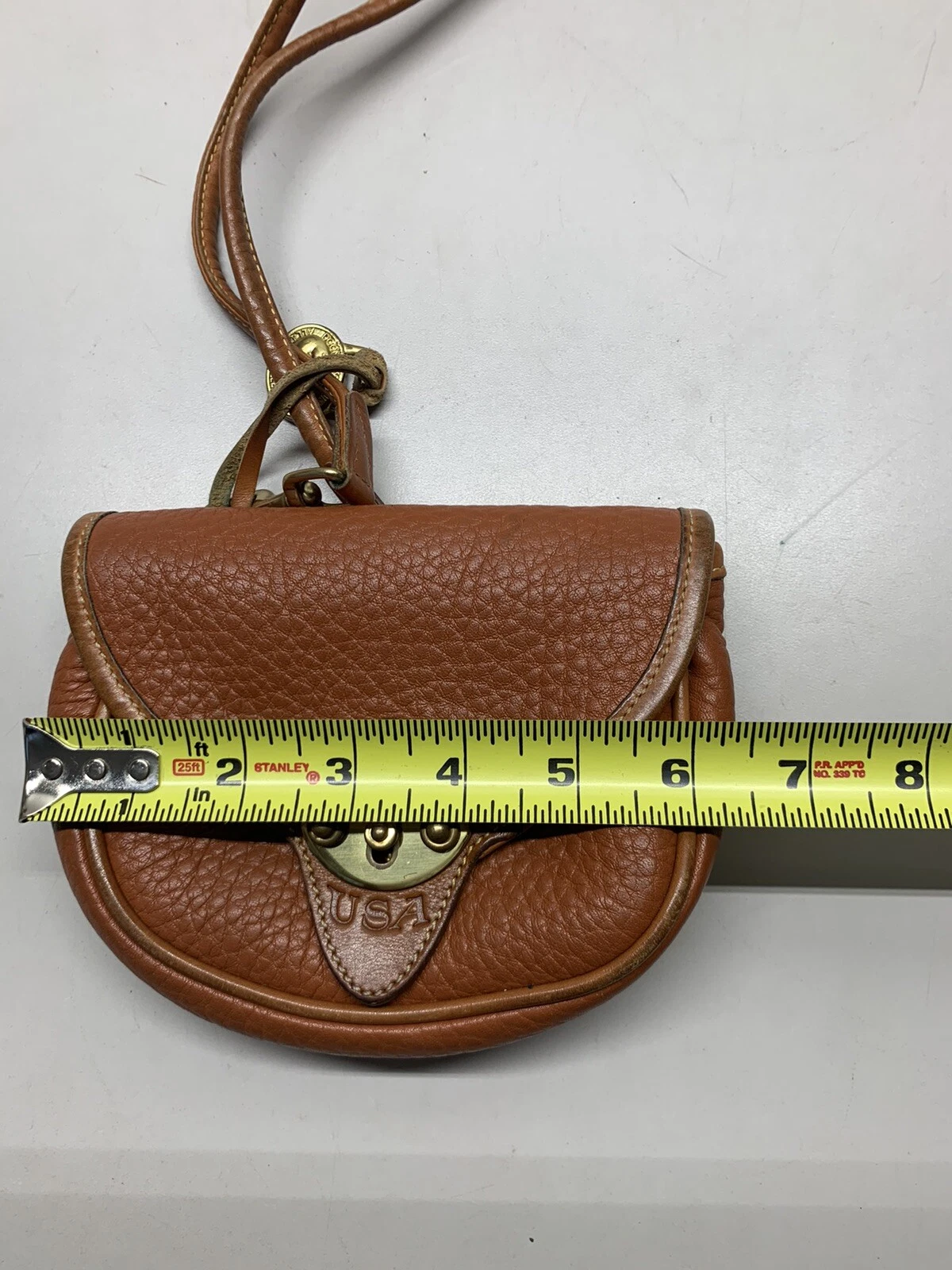 Borsa a tracolla vintage Dooney & Bourke piccola pelle marrone tracolla Russet rara