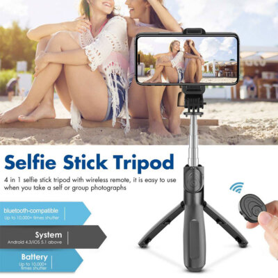 Extendable Wireless Bluetooth Shutter Selfie Monopod Stick for iPhone Samsung
