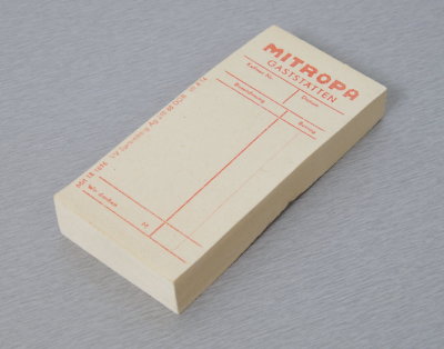 Invoice pad Mitropa restaurants 100 sheets vintage 1960s from stock
