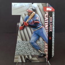 2021 Topps Platinum Players Die-Cuts Rod Carew #PDC-33 Serial Numbered 57/70 HOF