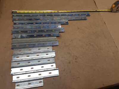 DIN RAIL SLOTTED ELECTRICAL TRACK Lot of 13 #2005C45PR4 