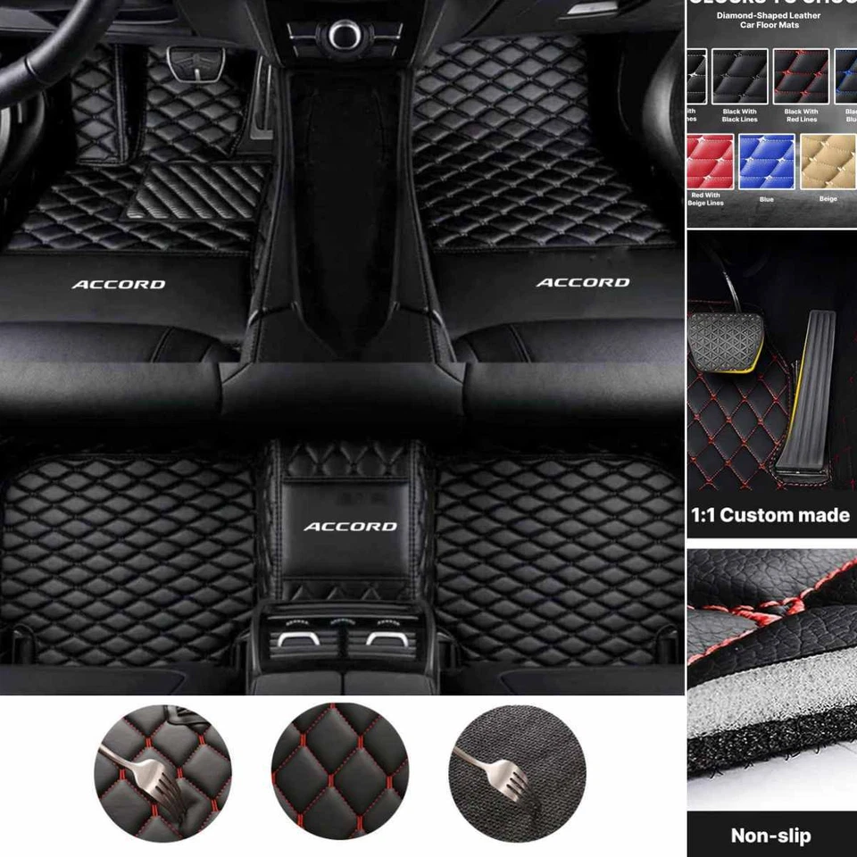 For Honda Accord/Accord Crosstour 1998-2025 Waterproof Carpets Car Floor Mats Foto 4 de 4