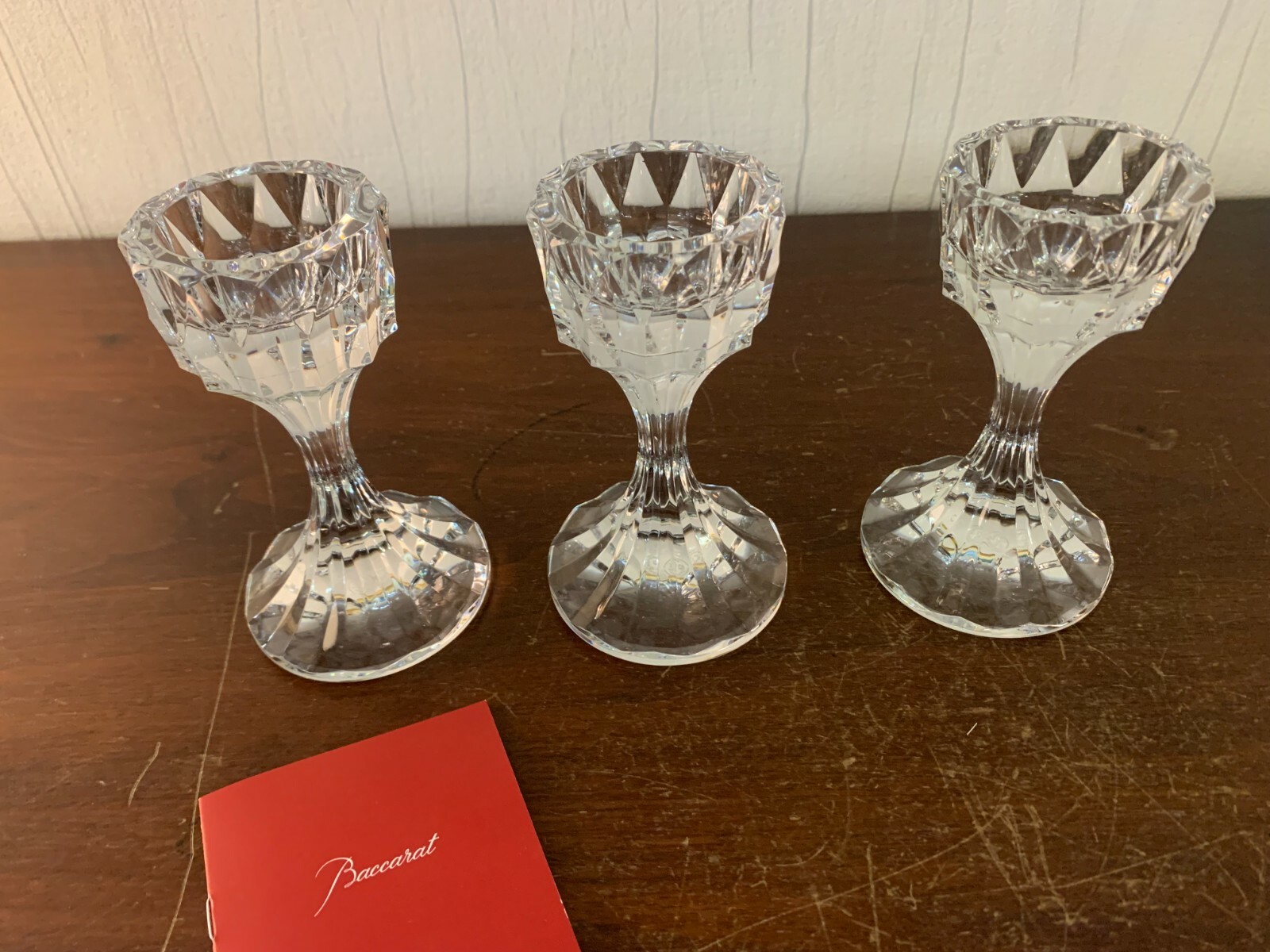 2 Baccarat Crystal Candle Holders (Price Per Unit)