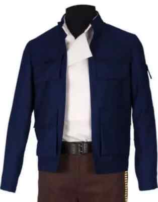 Mens Han Solo Star Wars Empire Strikes Back Harrison Ford Blue Cotton  Jacket UK