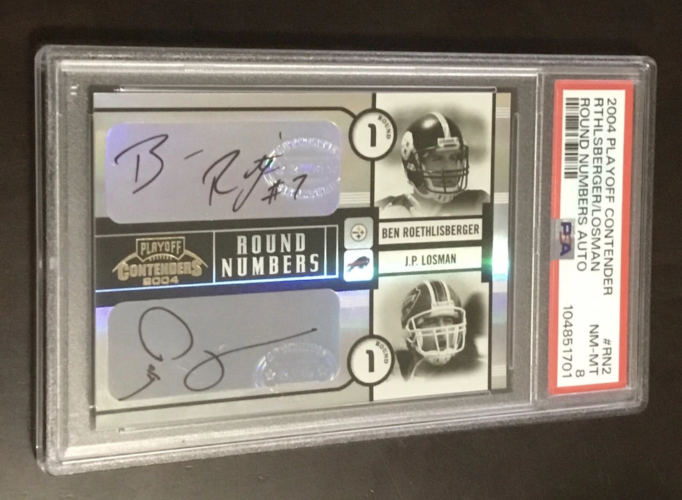 Ben Roethlisberger 2004 Playoff Contenders Dual Auto-/100-PLUS Steelers Лот-6 - Изображение 2 из 4