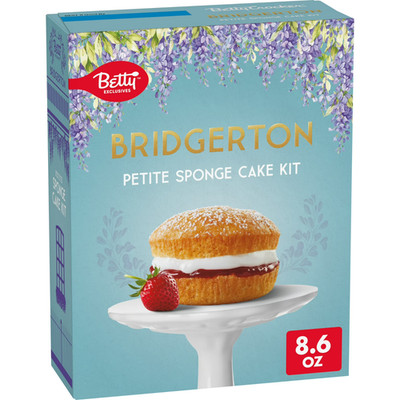 Betty Crocker Bridgerton Baking Kits Strawberry Scone-Creme Puff-Sponge Cake