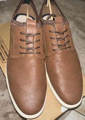 Call It Spring Colbert Men's 12 M Brown Vegan Leather Casual Oxford Shoes NIB