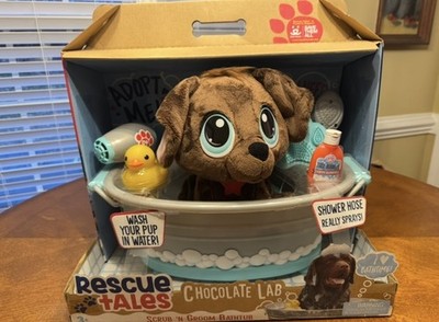 Rescue Tales CHOCOLATE LAB Scrub 'n Groom Bathtub Toy Dog Playset LITTLE TIKES