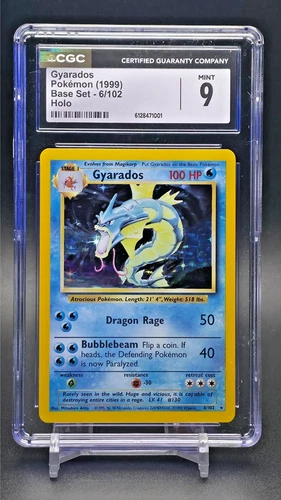 CGC 9 MINT Gyarados 1999 Base Set 6/102 Holo Pokemon Card TCG PSA