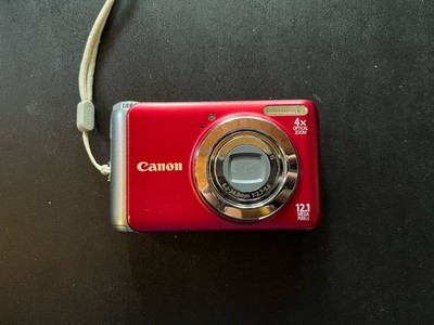 Red Canon PowerShot A3100 IS Digital Camera 12.1MP 4x Zoom - No Charger/Battery