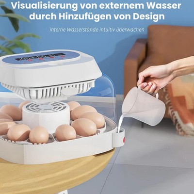 12 Eier Vollautomatisch Brutautomat Brutmaschine Brutkasten Inkubator Hühner DHL