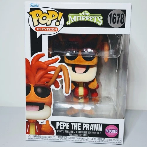 Funko Pop Television: The Muppets - Pepe The Prawn #1678 Flocked w/ Protector