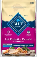 Blue Buffalo Life Protection Adult  Dry Dog Food 5lb Senior 7 year plus