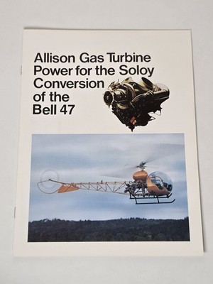 1983 Allison Gas Turbine Soloy Bell 47 Conversion Technical Brochure Classic