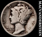 1927 Silver Mercury Dime - Scarce  Better Date  No Reserve  #i947
