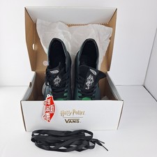 Unisex VANS Harry Potter Morsmordre Sk8 Hi Platform Skate Shoes Green and Black