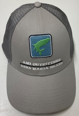 Simms Fishing Products Hat Cap Snapback Gray Mesh Trucker Anna Maria Island NWOT