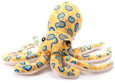Blue Ring Octopus Stuffed Animal Plushie, Gifts for Kids, Wild Onez Sealife Anim