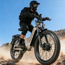Dual Motor Electric Bike 48V 17.5Ah 2000W 26" Fat Tyre E-Mountain Bike US Stock