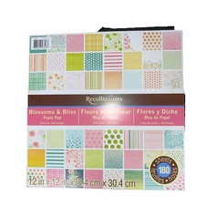 Recollections 12x12 Paper Pad Blossoms Bliss 120 Sheets Remaining Variety