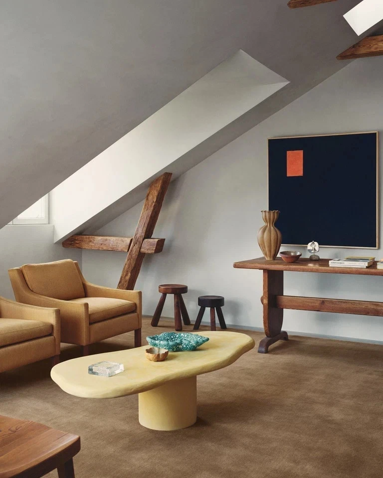 Шерстяной ковер ручной работы 9x12 футов - скандинавские узлы большой серо-коричневый шерстяной ковер на часть комнаты 8x10 - Изображение 4 из 4