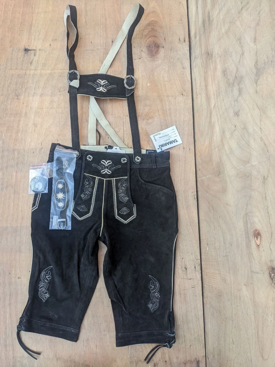 Lederhosen In Pelle Vintage Anni '90: Pantaloni Bavaresi Dell - Foto 9