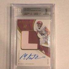 Panini 2018 Immaculate Mark Andrews #141 Sooners Rookie Patch Auto /89 BGS 9