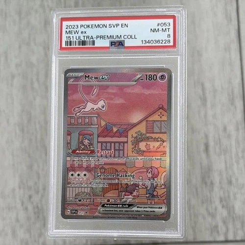 Pokémon TCG Mew ex 053 Sv: Scarlet & Violet Promo Holo EX 180 HP Basic PSA 8