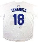 Yoshinobu Yamamoto SIGNED Los Angeles Dodgers Custom Baseball Jersey w/ PSA COA