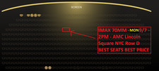 The Odyssey IMAX 70MM - MON 9/7 - 2PM - AMC Lincoln Square NYC Row D - QTY 2
