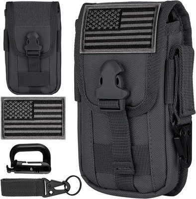 Tactical Cell Phone Holster Pouch, Smartphone Pouch Phone Case Gadget Bag Molle