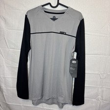 NEW 100 Women  s Ridecamp Long Sleeve MTB Jersey Gray Black Trail Size Large