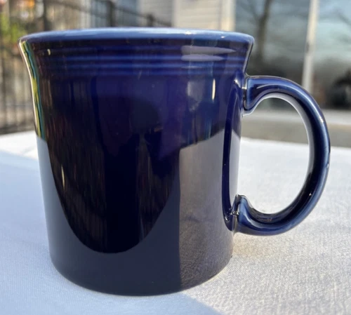 Post 86 Fiesta Retired Cobalt Blue 12 Ounce Java 3 5/8th" Mug Very Good Cond.