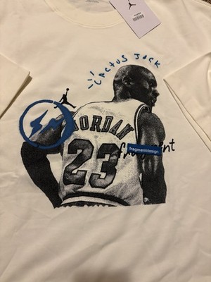 Xl Travis Scott Jordan Fragment Tee Cream Colored Brand New In Original Package
