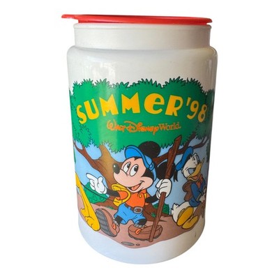 Vintage Disney World Summer '98 Mickey Donald Goofy Pluto Hiking Travel Mug Cup