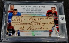 1/1 CONACHER BROS. Charlie, Lionel & Roy Triple AUTO Card *PRICELESS AUTHENTIC