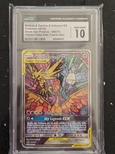 Moltres & Zapdos & Articuno GX SM210 Holo CGC Gem Mint 10 - STAINED GLASS BIRDS