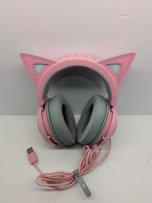 Razer Kraken RGB USB Gaming Headset Kitty Edition Tested Working #15
