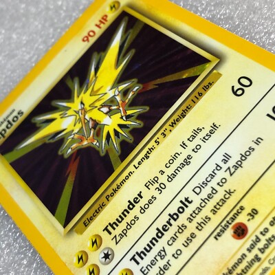 Pokemon Card - Zapdos 16/102 - Base Set - Holo Rare - Near Mint