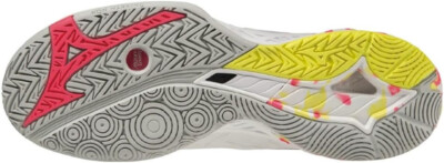 MIZUNO Badminton Shoes WAVE FANG 2 FIT White Pink Yellow 71GA2312