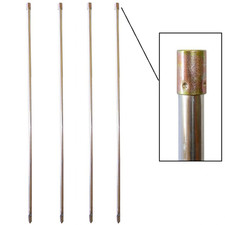 kit 4 picchetti filettati per segnalatori carpfishing paletto pesca 1238924 TPS