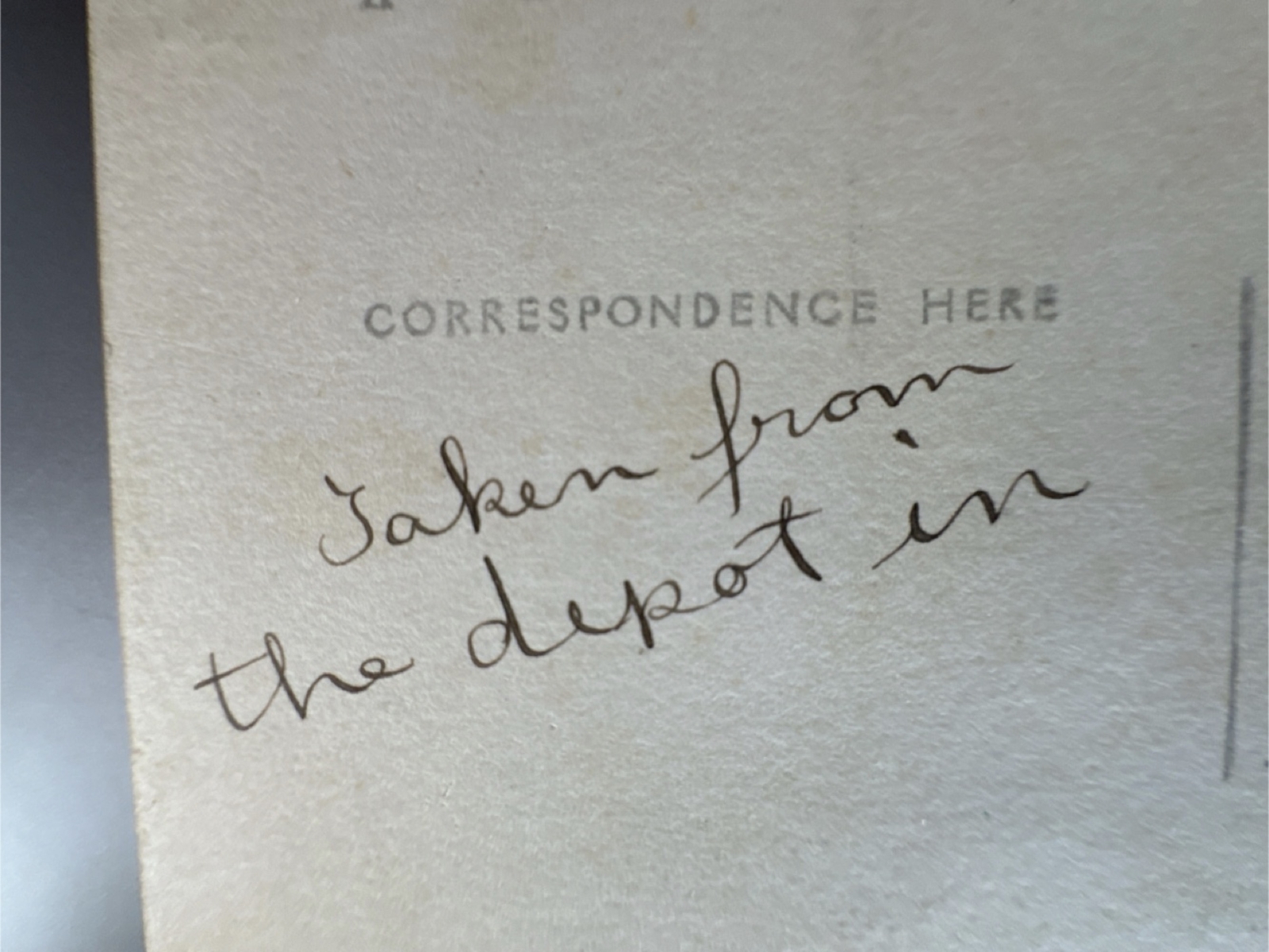 Antique RPPC 1917 nighttime snowy street scene Real Photo Postcard 