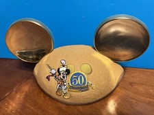 Disneyland 50th Anniversary Gold Micky Mouse Ears Hat Infant Disney