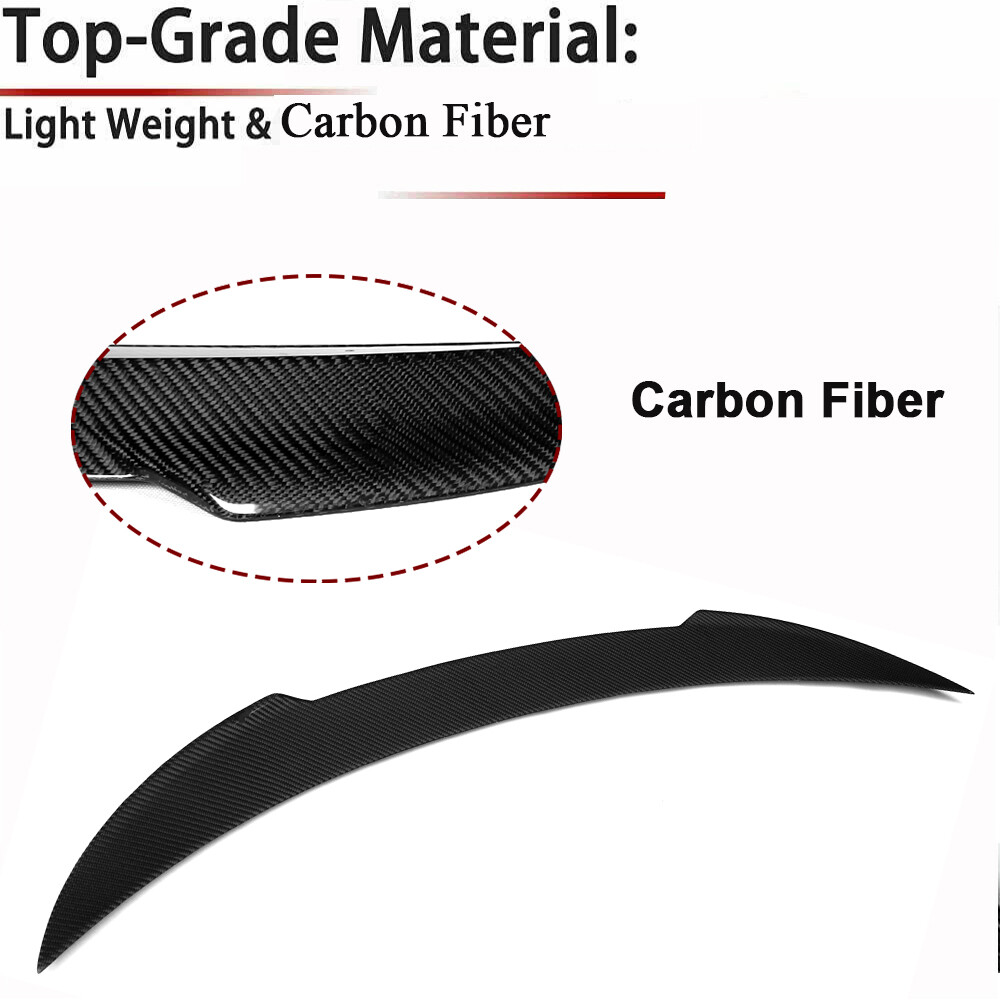 REAL CARBON Rear Trunk Lip Spoiler Wing For Maserati Ghibli S Q4 Sedan 2014-2021