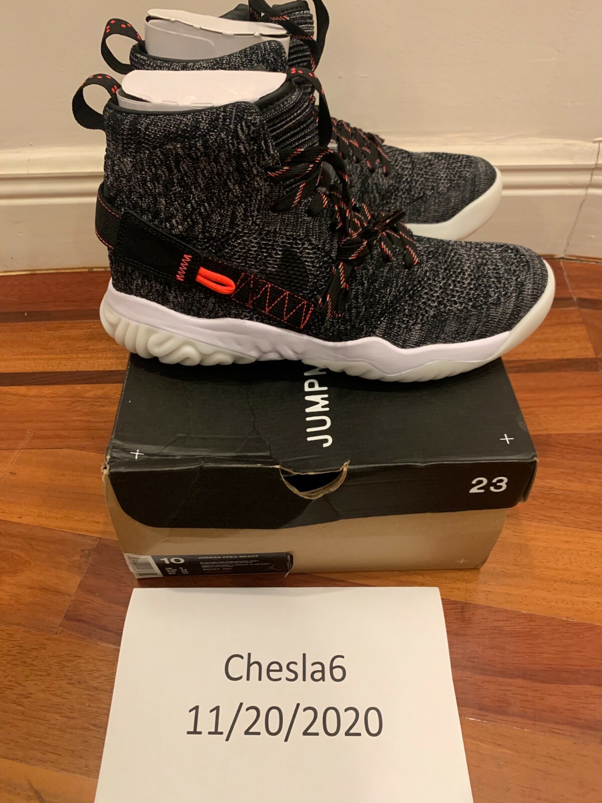 jordan apex react black atmosphere grey infrared 23