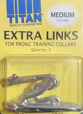 Titan Extra Links for Prong Training Collars Medium 3.0 3pk New